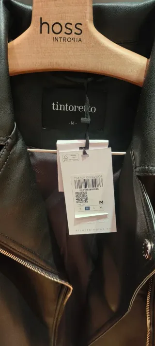 Cazadora Biker Tintoretto Negra Talla M