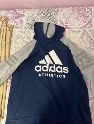 Sudadera Adidas Azul y Gris