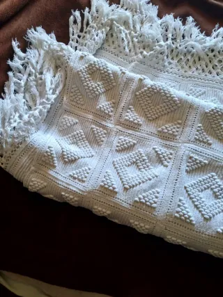 Colcha ganchillo hecha a mano