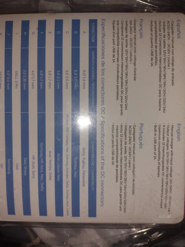 Cargador Universal Portátil 100W TooQ