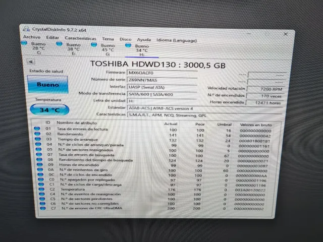 Disco Duro Toshiba 3TB P300 HDWD130