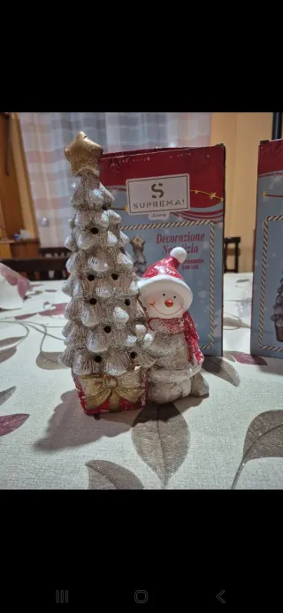 Decorazione natalizia Suprema albero e pupazzo