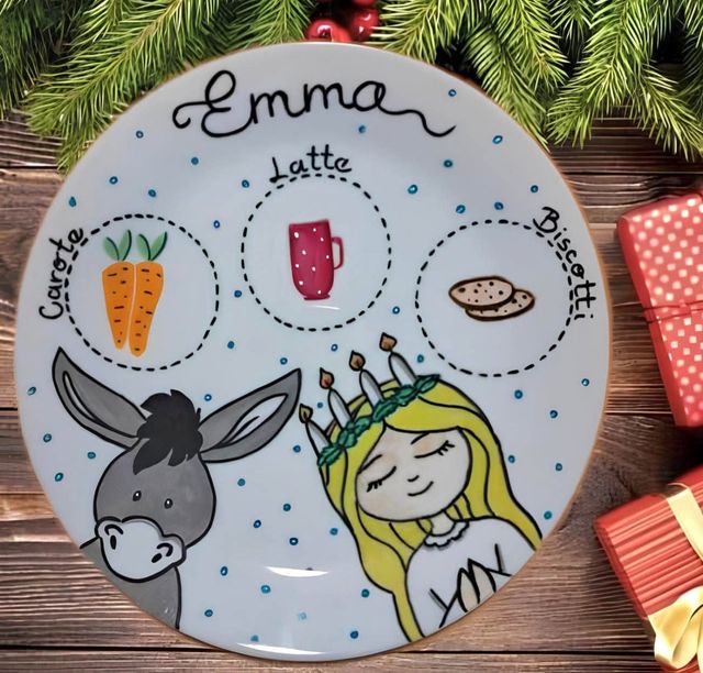 Piatto Babbo Natale, SANTA Lucia