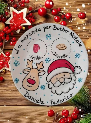 Piatto Babbo Natale, SANTA Lucia