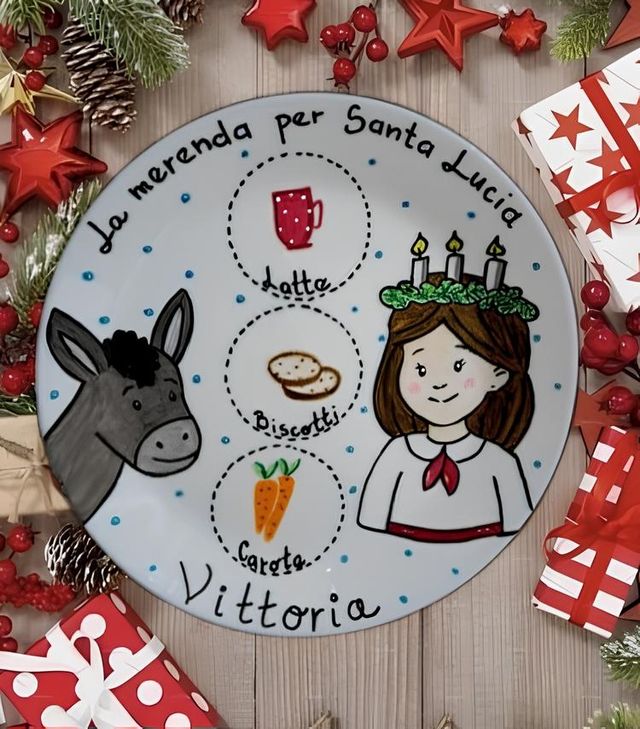 Piatto Babbo Natale, SANTA Lucia