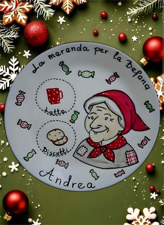 Piatto Babbo Natale, SANTA Lucia