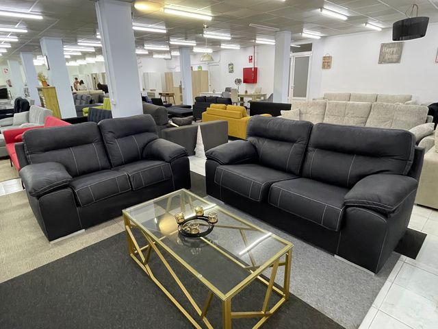 Sofá 3+2 plazas negro - Nuevo LIQUIDAMOS!