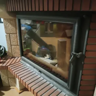 Chimenea Encastrable Cassette Negro/Marrón