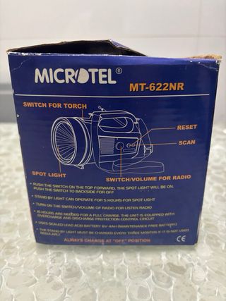 Linterna Radio Microtel MT-622NR 2 en 1
