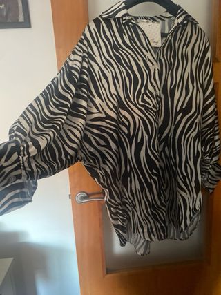 Blusa estampado cebra talla curvi