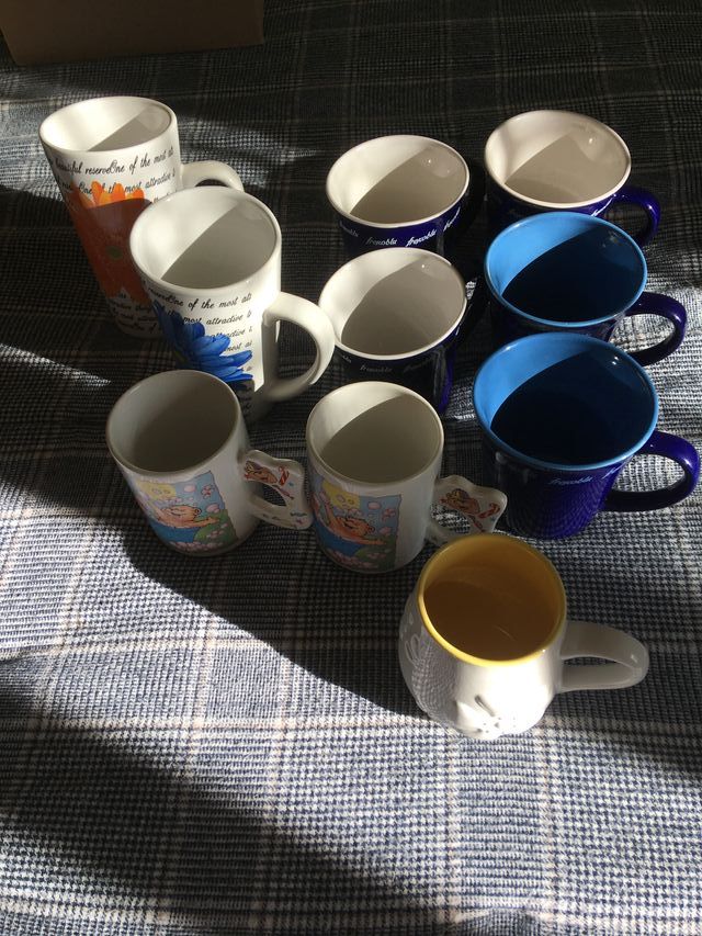 10 Tazze Porcellana Colazione