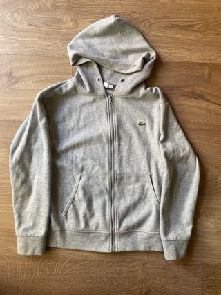 Sudadera Gris Lacoste con Cremallera