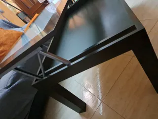 Mesa de centro elevable madera y cristal