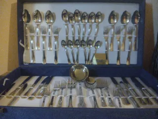 Set Posate Acciaio e Oro