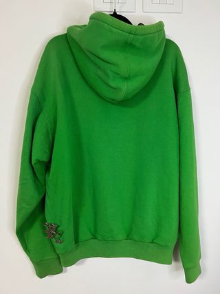 Felpa Kani Verde Y2K con Stampa Puzzle Sudadera