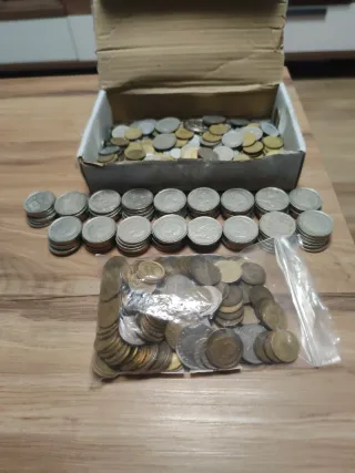 Lote de monedas antiguas pesetas