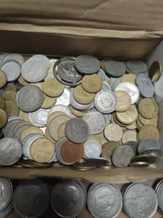 Lote de monedas antiguas pesetas