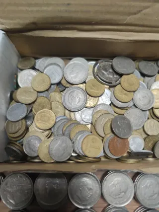 Lote de monedas antiguas pesetas