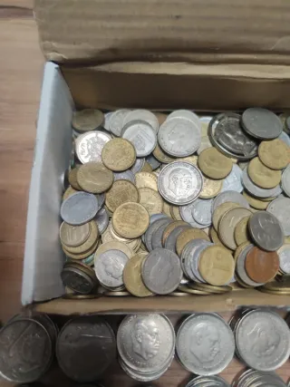 Lote de monedas antiguas pesetas