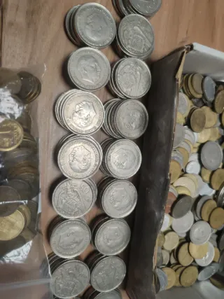 Lote de monedas antiguas pesetas