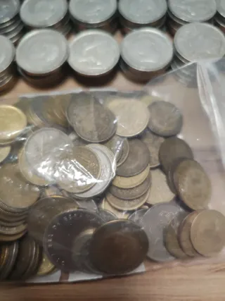 Lote de monedas antiguas pesetas