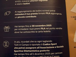 89 PUNTI “TUTTI IN CAMPO” PREMI FILA (il Gigante)