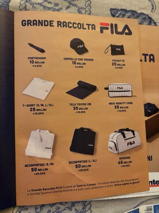 89 PUNTI “TUTTI IN CAMPO” PREMI FILA (il Gigante)