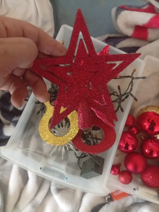 Bolas de Navidad Rojas y Doradas