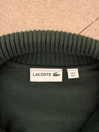 Jersey Lacoste Verde y Gris Talla L