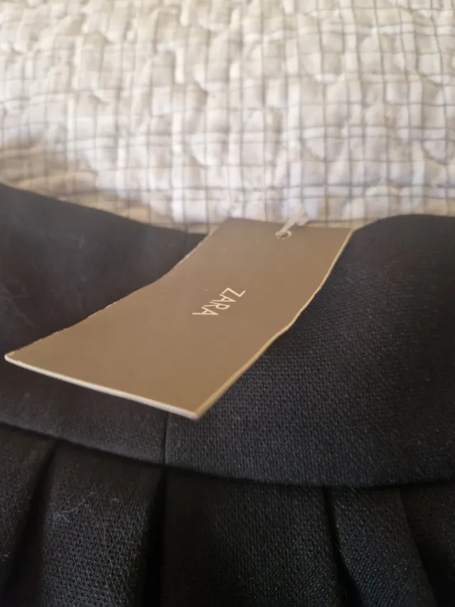 Zara Falda tablas vuelo negra