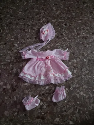 Completo vestitino rosa per bambola
