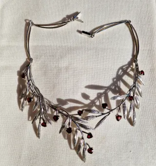 Collar Plata Granates Joya Autor