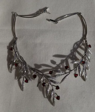 Collar Plata Granates Joya Autor