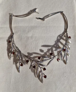 Collar Plata Granates Joya Autor