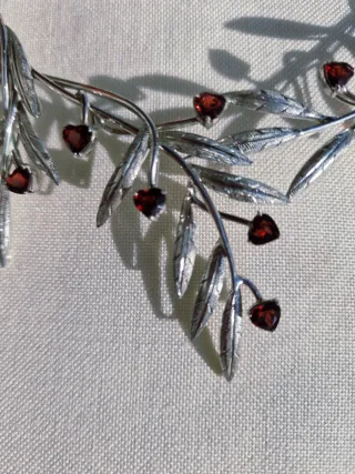 Collar Plata Granates Joya Autor