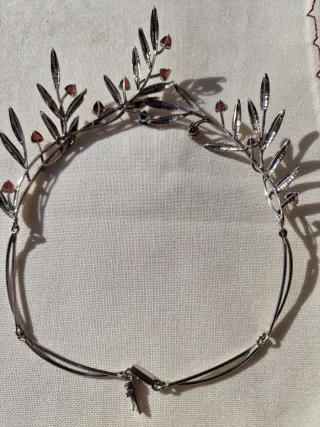 Collar Plata Granates Joya Autor