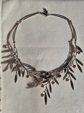 Collar Plata Granates Joya Autor