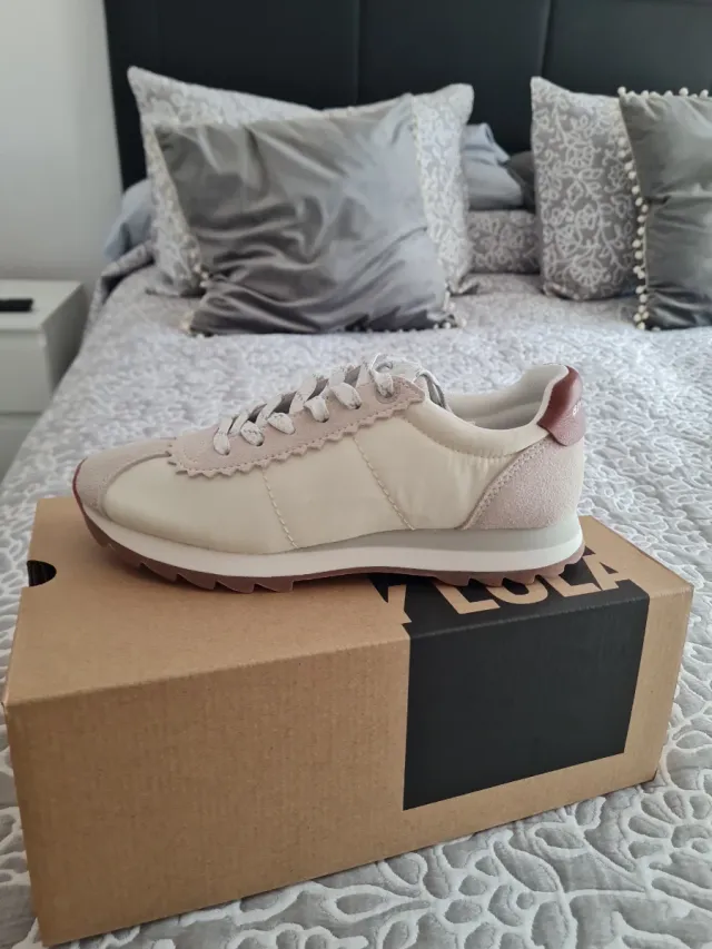Deportivas Bimba y Lola Beige y Rosa