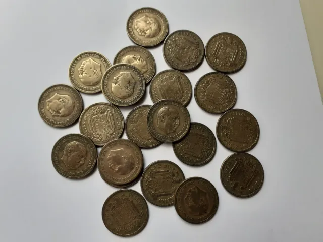 Lote 21 monedas 2,50 pts Franco
