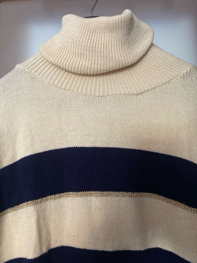 Jersey de cuello alto a rayas