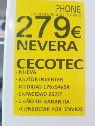 Nevera Cecotec Blanca