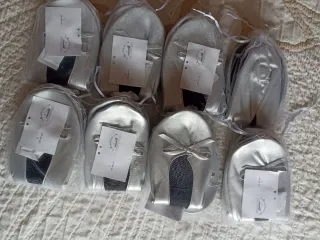 Pack manoletinas invitada boda plateadas y doradas