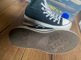 Converse Negras Plataforma Mujer