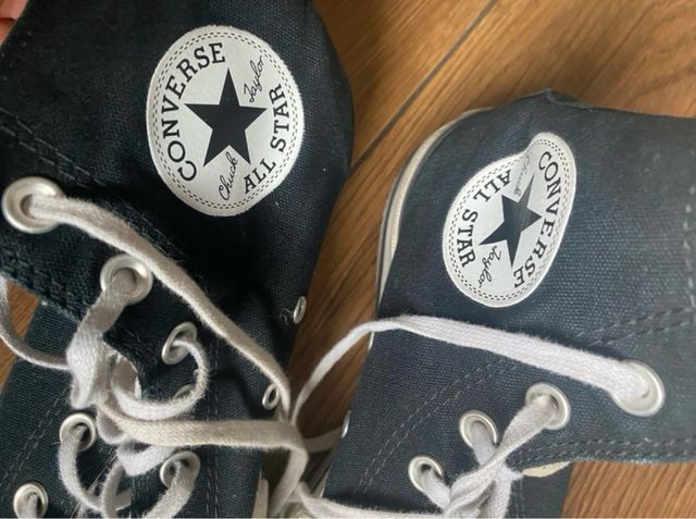 Converse Negras Plataforma Mujer