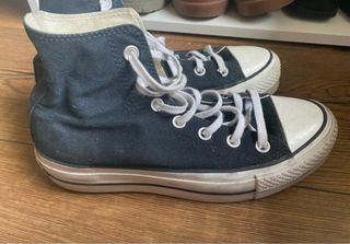 Converse Negras Plataforma Mujer