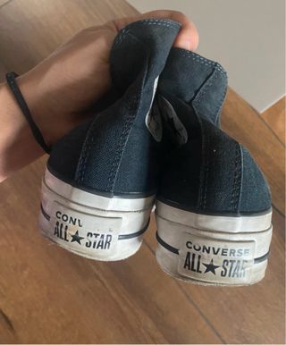 Converse Negras Plataforma Mujer