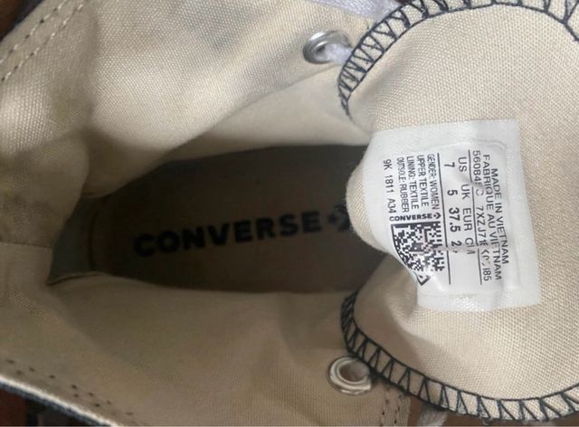 Converse Negras Plataforma Mujer