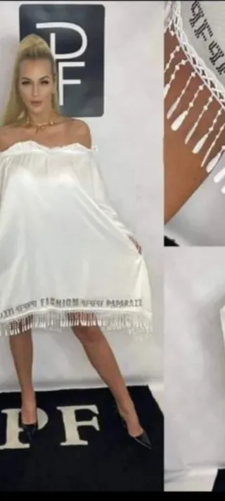 PAPARAZZI Vestido Pareo Blanco L-xxl