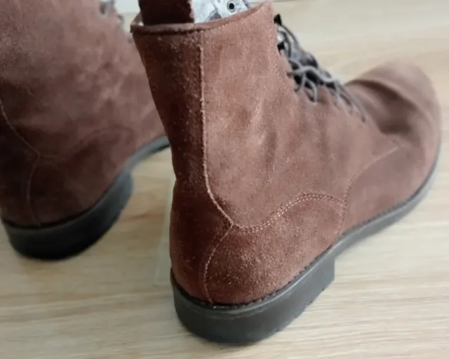Botas Zara Man Piel Ante Marrón Talla 42