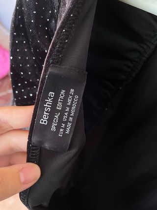 Vestido negro terciopelo con brillos